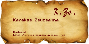Karakas Zsuzsanna névjegykártya